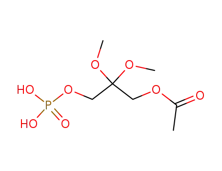 Molecular Structure of 45168-87-4 (Acetic acid 2,2-dimethoxy-3-phosphonooxy-propyl ester)
