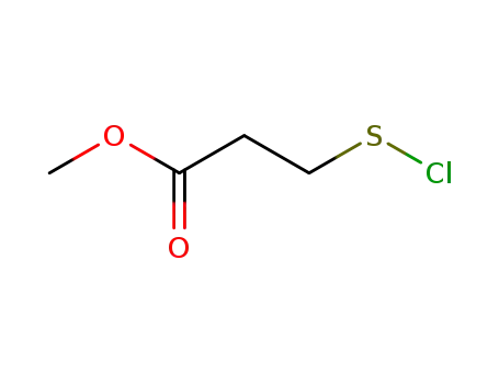 Molecular Structure of 41345-74-8 (Propanoic acid, 3-(chlorothio)-, methyl ester)