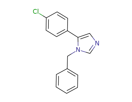 Molecular Structure of 654653-19-7 (1H-Imidazole, 5-(4-chlorophenyl)-1-(phenylmethyl)-)