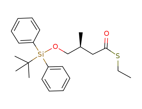 (-)-(S)-4-(tert-butyl-diphenyl-silanyloxy)-3-methyl-thiobutyric acid S-ethyl ester