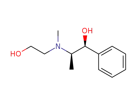 Molecular Structure of 779-13-5 ((1<i>RS</i>,2<i>SR</i>)-2-[(2-hydroxy-ethyl)-methyl-amino]-1-phenyl-propan-1-ol)