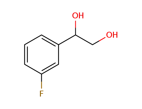 Molecular Structure of 1041469-36-6 (1-(3-fluorophenyl)ethane-1,2-diol)