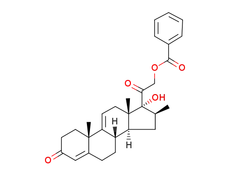 Molecular Structure of 39780-54-6 (17,21-dihydroxy-16beta-methylpregna-4,9(11)-diene-3,20-dione 21-benzoate)