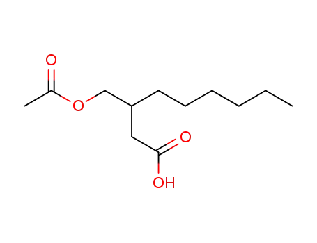 Molecular Structure of 68922-15-6 (3-[(acetoxy)methyl]nonan-1-oic acid)