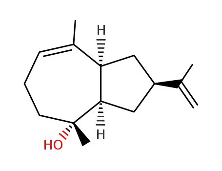 Molecular Structure of 59372-88-2 ((2R,3aR,4R,8aS)-2-Isopropenyl-4,8-dimethyl-1,2,3,3a,4,5,6,8a-octahydro-azulen-4-ol)