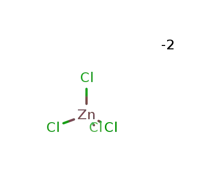 Molecular Structure of 15201-05-5 (Zincate(2-), tetrachloro-, (T-4)-)