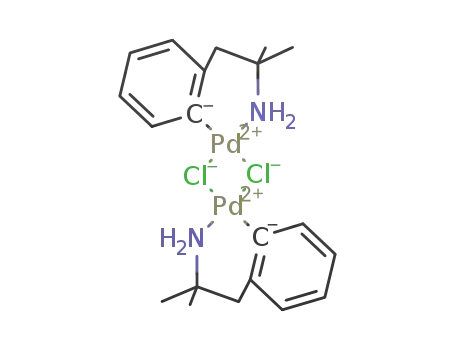 [Pd<sub>2</sub>(C,N-C<sub>6</sub>H<sub>4</sub>CH<sub>2</sub>CMe<sub>2</sub>NH<sub>2</sub>-2)<sub>2</sub>(μ-Cl)<sub>2</sub>]