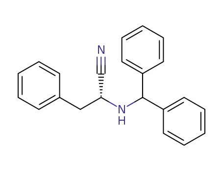 Molecular Structure of 1374035-93-4 ((R)-2-(benzhydrylamino)-3-phenylpropanenitrile)