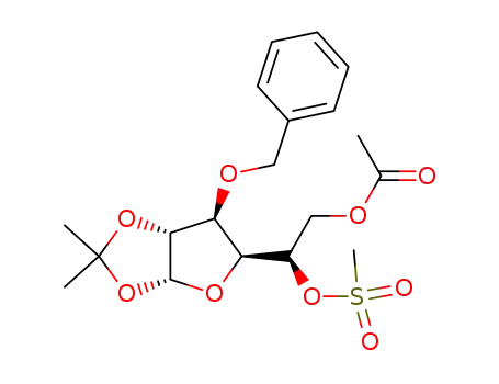 1,2-O-(1-Methylethylidene)-3-O-(phenylMethyl)-, 6-acetate 5-Methanesulfonate-a-D-Glucofuranose