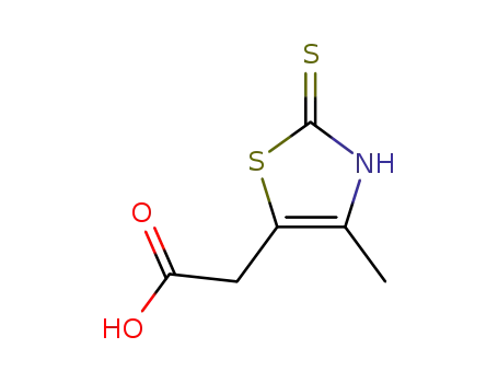 Molecular Structure of 34272-64-5 (2-Mercapto-4-methyl-5-thiazoleacetic acid)