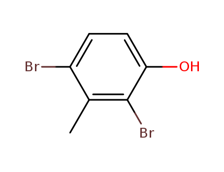 Molecular Structure of 13321-75-0 (Phenol, 2,4-dibromo-3-methyl-)
