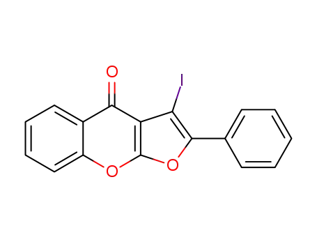 Molecular Structure of 1192179-80-8 (3-iodo-2-phenyl-4H-furo[2,3-b][1]benzopyran-4-one)