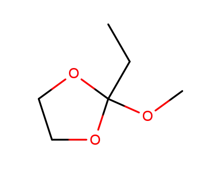 Molecular Structure of 90788-52-6 (1,3-Dioxolane, 2-ethyl-2-methoxy-)