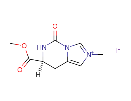 Molecular Structure of 69618-95-7 ((S)-7-(methoxycarbonyl)-2-methyl-5-oxo-5,6,7,8-tetrahydroimidazo[1,5-c] pyrimidin-2-ium iodide)
