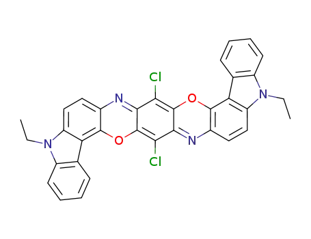 Molecular Structure of 215247-95-3 (Diindolo[2,3-c:2',3'-n]triphenodioxazine,9,19-dichloro-5,15-diethyl-5,15-dihydro-)