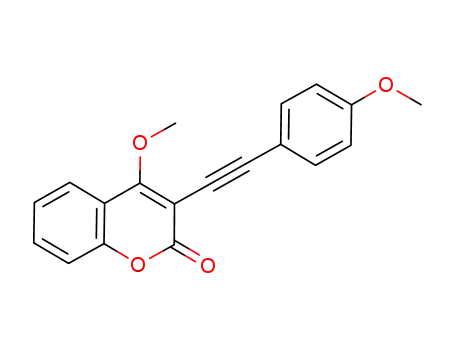 Molecular Structure of 1192179-68-2 (4-methoxy-3-(4-methoxy)phenylethynylcoumarin)