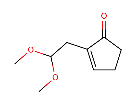 Molecular Structure of 112532-64-6 (2-Cyclopenten-1-one, 2-(2,2-dimethoxyethyl)-)