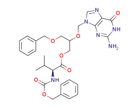 (2S)-2-((2-amino-6-oxo-1H-purin-9(6H)-yl)methoxy)-3-(benzyloxy)propyl-2-(benzyloxycarbonylamino)-3-methylbutanoate