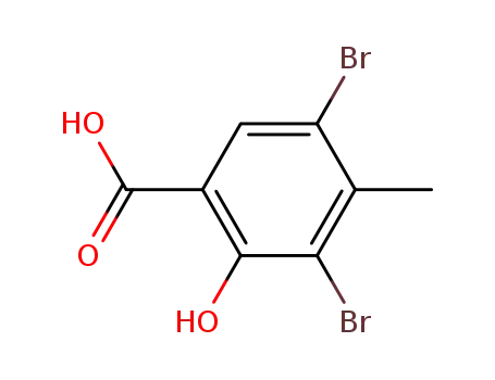 Molecular Structure of 6623-36-5 (3,5-dibromo-2-hydroxy-4-methylbenzoic acid)