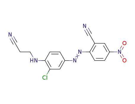 Molecular Structure of 39952-00-6 (2-[[3-chloro-4-[(2-cyanoethyl)amino]phenyl]azo]-5-nitrobenzonitrile)