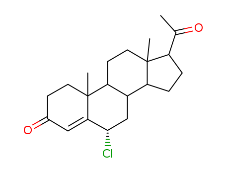Pregn-4-ene-3,20-dione,6-chloro-, (6b,9b,10a)- (9CI)