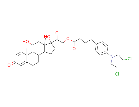 [2-(11,17-dihydroxy-10,13-dimethyl-3-oxo-7,8,9,11,12,14,15,16-octahydro-6H-cyclopenta[a]phenanthren-17-yl)-2-oxo-ethyl] 4-[4-[bis(2-chloroethyl)amino]phenyl]butanoate cas  29069-24-7