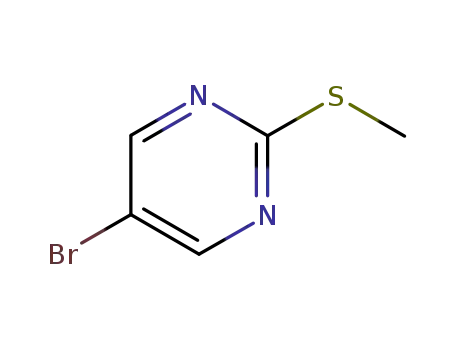 Molecular Structure of 14001-67-3 (5-BROMO-2-(METHYLTHIO)PYRIMIDINE)