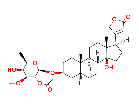 Molecular Structure of 14364-89-7 (Gitoxigenin 3-O-monodigitalosideglucoside, or digitalinum verum)