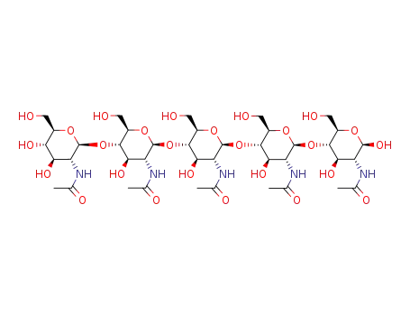 Molecular Structure of 81520-72-1 (β-penta-N-acetylchitopentose)