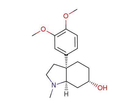 Molecular Structure of 1427472-33-0 ((3aR,6S,7aR)-3a-(3,4-dimethoxyphenyl)-1-methyloctahydro-1H-indol-6-ol)