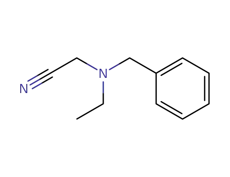Molecular Structure of 127780-68-1 (Acetonitrile, [ethyl(phenylmethyl)amino]-)
