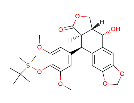 Molecular Structure of 118356-07-3 (4'-O-tert-butyldimethylsilanyl-4'-O-demethyl-4-epipodophyllotoxin)