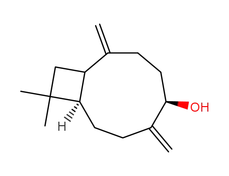 Molecular Structure of 38284-26-3 (10,10-dimethyl-2,6-bis(methylene)bicyclo[7.2.0]undecan-5-ol)
