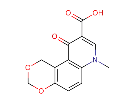 Molecular Structure of 34435-60-4 (7,10-dihydro-7-methyl-10-oxo-1H-[1,3]dioxino[5,4-f]quinoline-9-carboxylic acid)