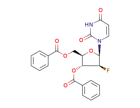 Molecular Structure of 128496-10-6 (3',5'-Bis-O-benzoyl-2'-deoxy-2'-fluoro-beta-D-arabinouridine)