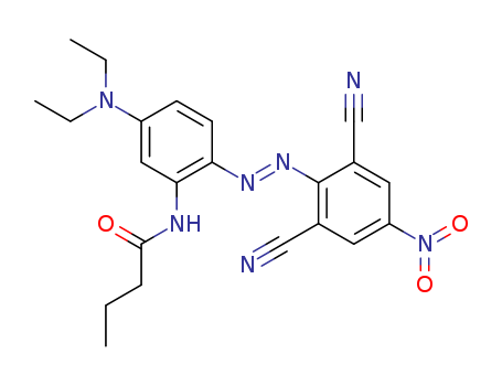 Butanamide,N-[2-[2-(2,6-dicyano-4-nitrophenyl)diazenyl]-5-(diethylamino)phenyl]-