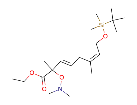 Molecular Structure of 181053-74-7 ((3E,6Z)-8-(tert-Butyl-dimethyl-silanyloxy)-2-(N,N-dimethyl-aminooxy)-2,6-dimethyl-octa-3,6-dienoic acid ethyl ester)
