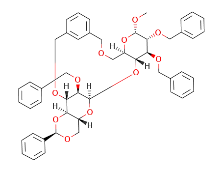 methyl 6,3'-O-(1,3-xylylene)-(2-O-benzyl-4,6-O-benzylidene-α-D-glucopyranosyl)-(1'->4)-2,3-di-O-benzyl-α-D-glucopyranoside