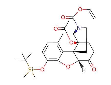 Molecular Structure of 144152-44-3 (N-vinyloxycarbonyl-3-(<sup>t</sup>butyldimethylsilyl)-14-acetoxy-7,8-dihydromorphinone)