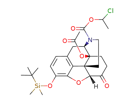 N-(1-chloroethoxycarbonyl)-3-(<sup>t</sup>butyldimethylsilyl)-14-acetylnoroxymorphone