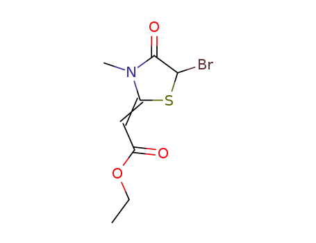 (5-bromo-3-methyl-4-oxo-thiazolidin-2-ylidene)-acetic acid ethyl ester
