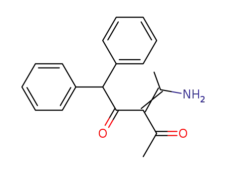 Molecular Structure of 128999-95-1 (3-[1-Amino-eth-(E)-ylidene]-1,1-diphenyl-pentane-2,4-dione)