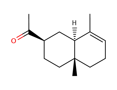 Molecular Structure of 78719-76-3 (1-((2R,4aR,8aR)-4a,8-Dimethyl-1,2,3,4,4a,5,6,8a-octahydro-naphthalen-2-yl)-ethanone)