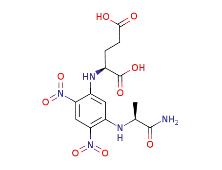 L-Glutamic acid,
N-[5-[(2-amino-1-methyl-2-oxoethyl)amino]-2,4-dinitrophenyl]-, (S)-