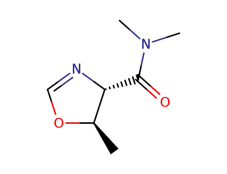 Molecular Structure of 121785-21-5 (4-Oxazolecarboxamide,4,5-dihydro-N,N,5-trimethyl-,(4S-trans)-(9CI))