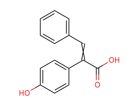 Molecular Structure of 6628-41-7 (2-(4-hydroxyphenyl)-3-phenylprop-2-enoic acid)