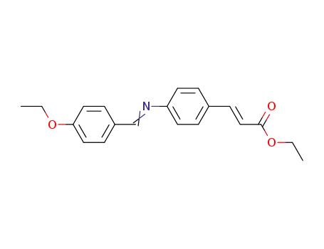 Molecular Structure of 2863-94-7 (ethyl 3-[4-[[(4-ethoxyphenyl)methylene]amino]phenyl]acrylate)