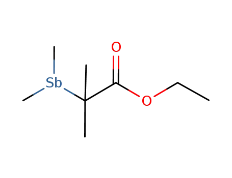 2-dimethylstibanyl-2-methylpropionic acid ethyl ester