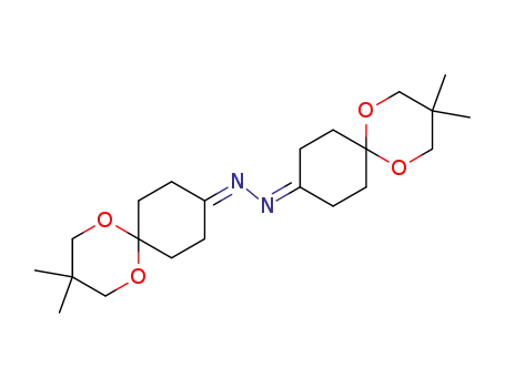 Molecular Structure of 96133-87-8 (1,5-Dioxaspiro[5.5]undecan-9-one, 3,3-dimethyl-,
(3,3-dimethyl-1,5-dioxaspiro[5.5]undec-9-ylidene)hydrazone)