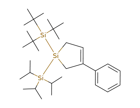 Molecular Structure of 366006-72-6 (3-phenyl-1-tri-tert-butylsilyl-1-triisopropylsilyl-1-silacyclopent-3-ene)